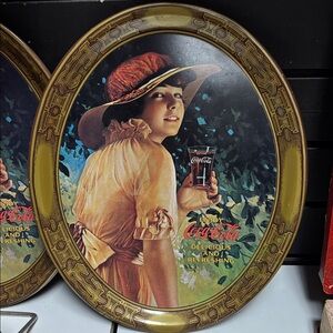 Vintage Coca Cola advertisement tin platter